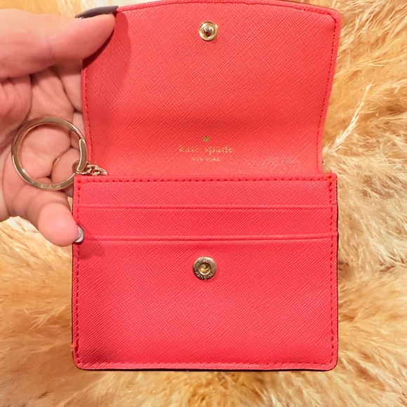Vintage Kate Spade Vibrant pink red keychain wallet - Picture 5 of 8